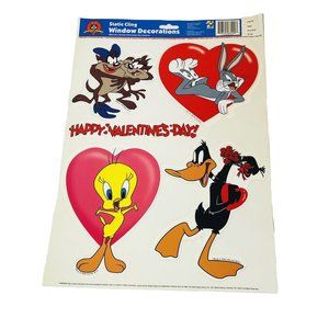 Looney Tunes Bugs Bunny Love Valentine Static Color Cling Window Vintage